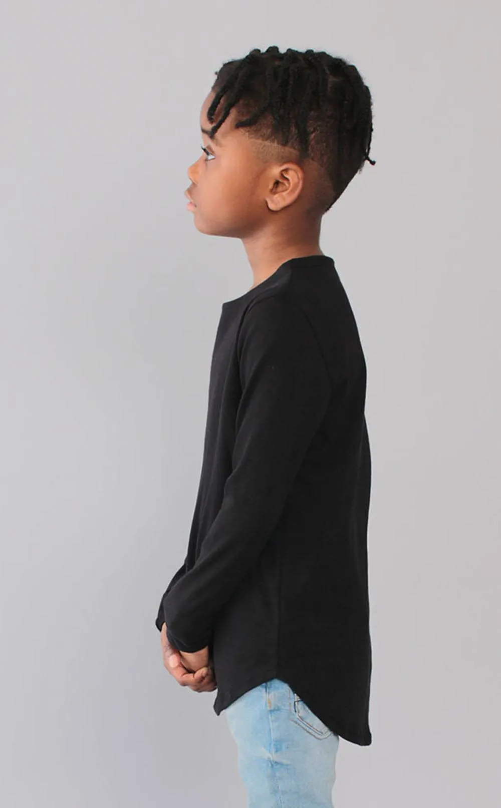 Entree Kids Fashion Curved Hem Pocket Long Sleeve - Only Size 2 Left