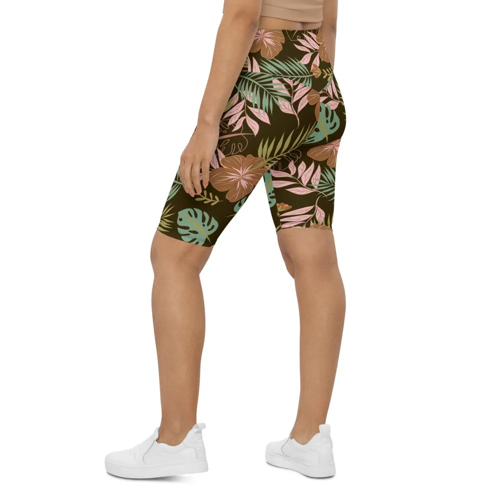 Fall Floral Bike Shorts