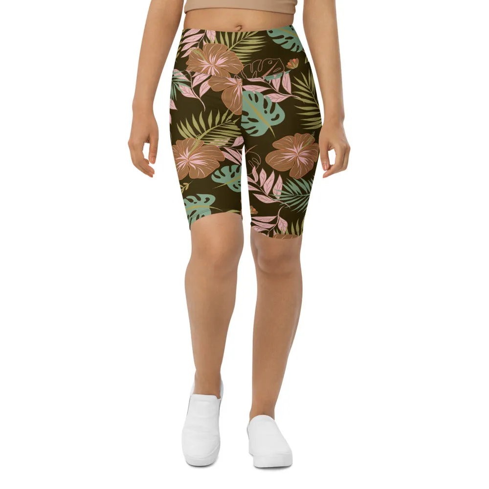 Fall Floral Bike Shorts