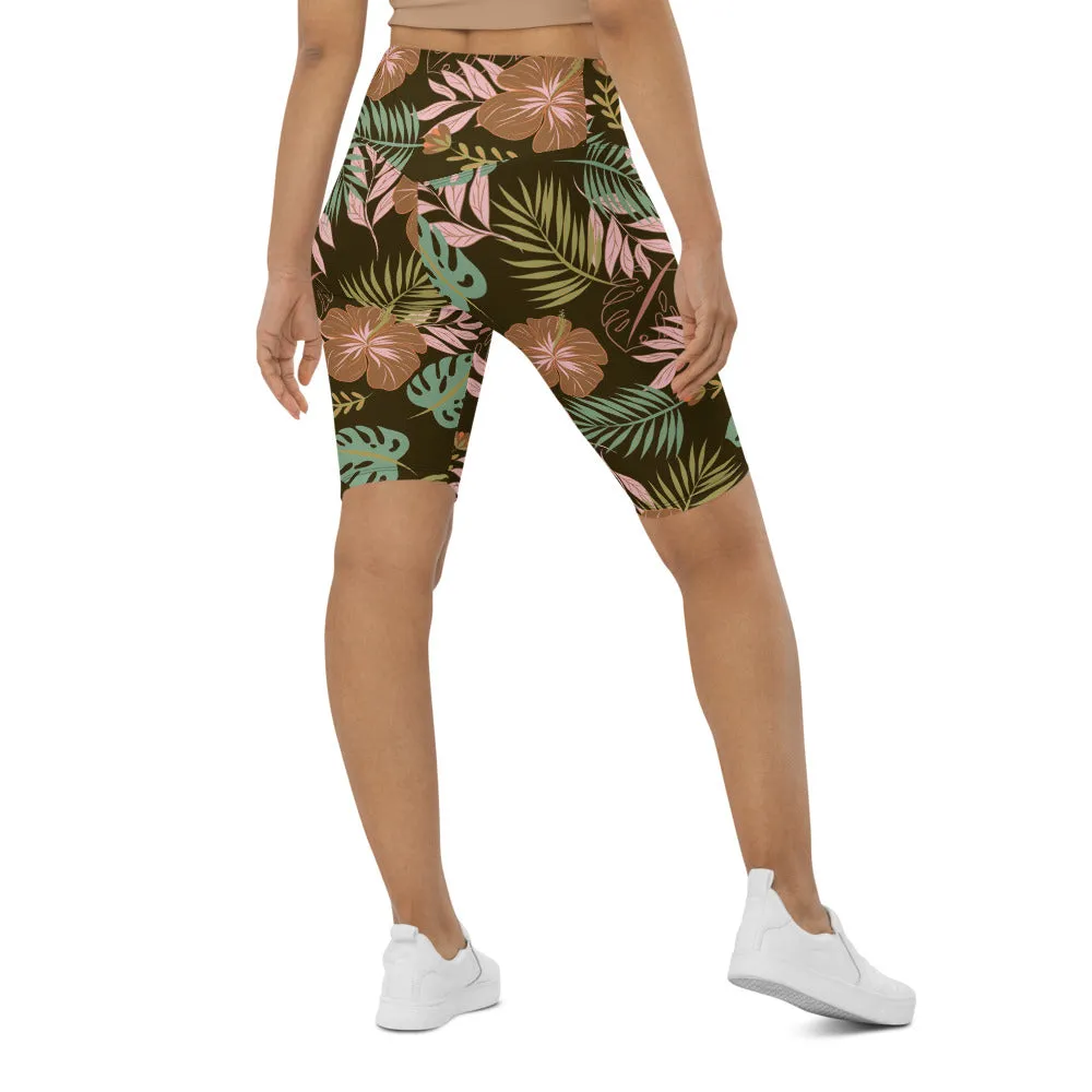 Fall Floral Bike Shorts