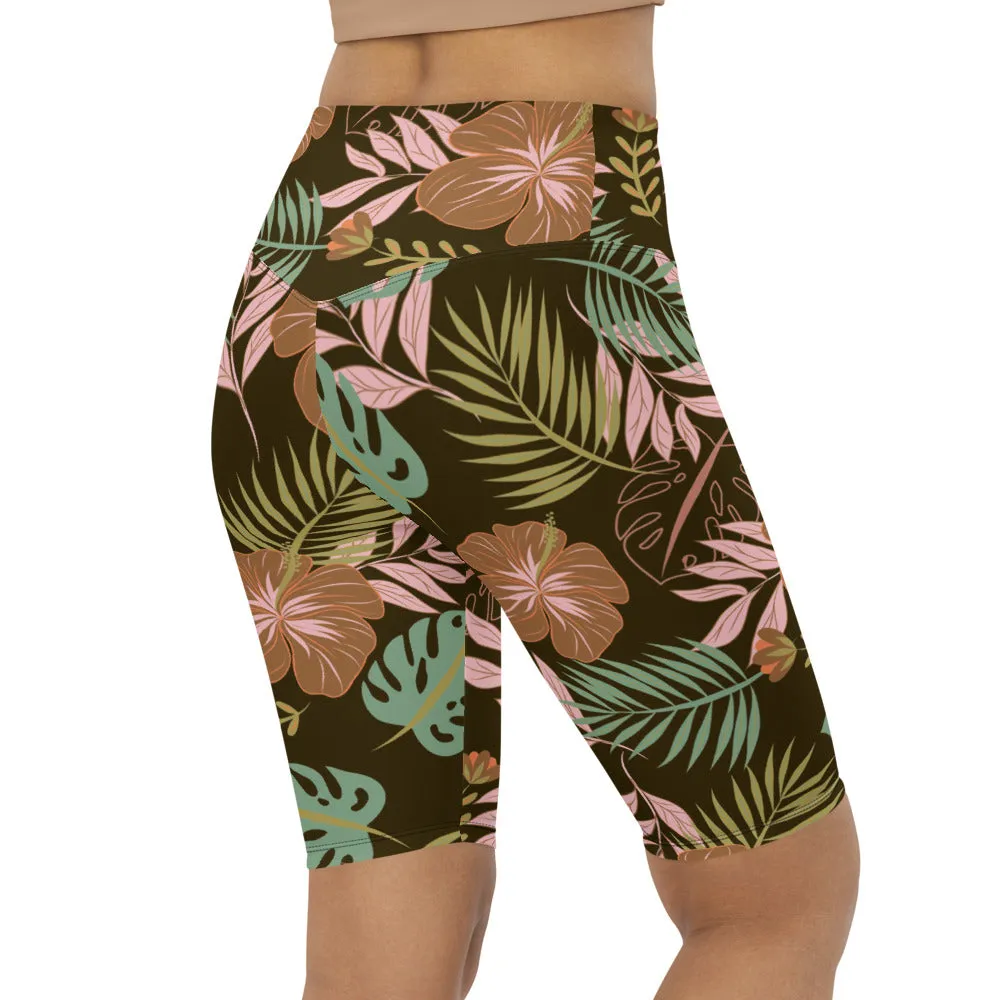 Fall Floral Bike Shorts