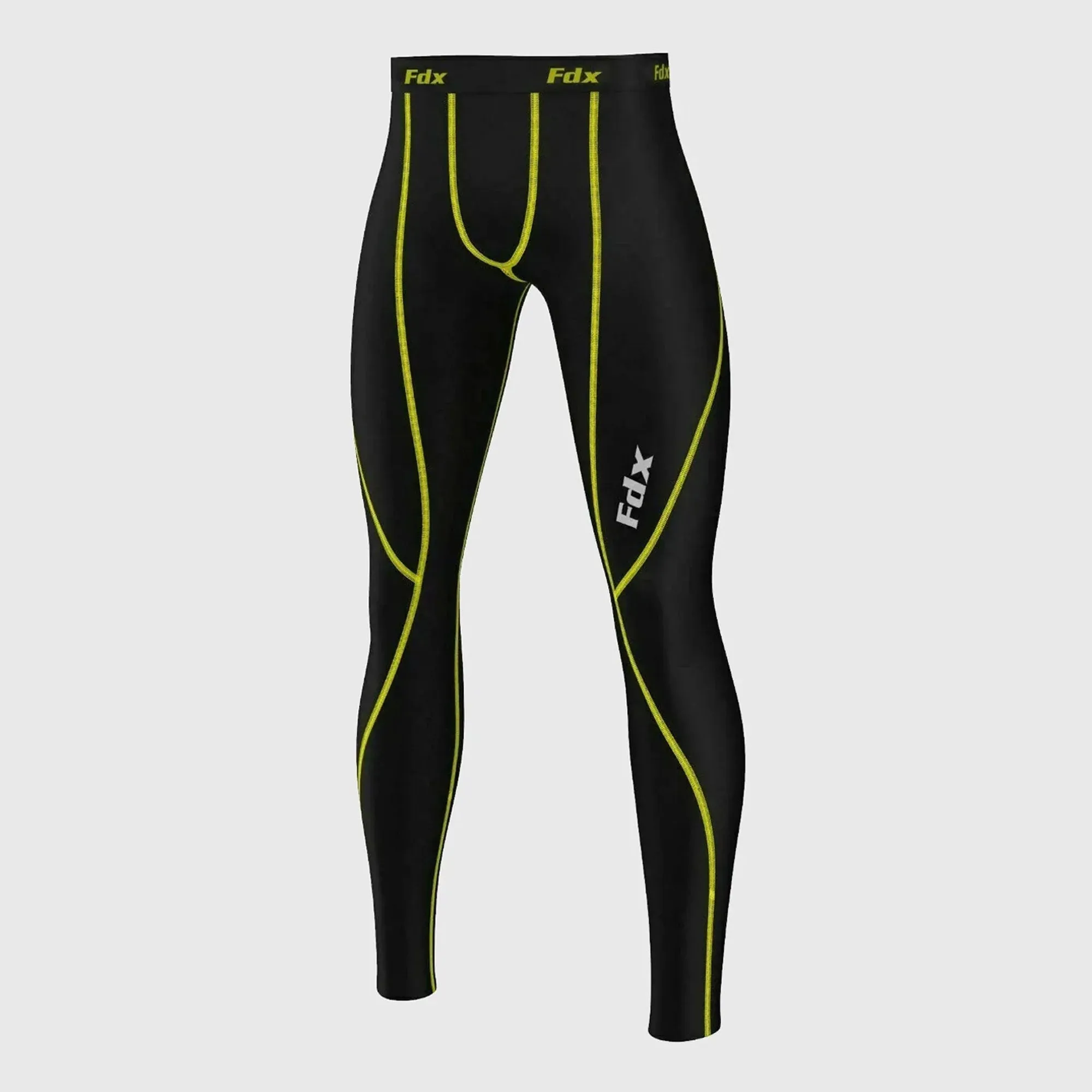 Fdx T5 Men's & Boy's Yellow Winter Compression Tights