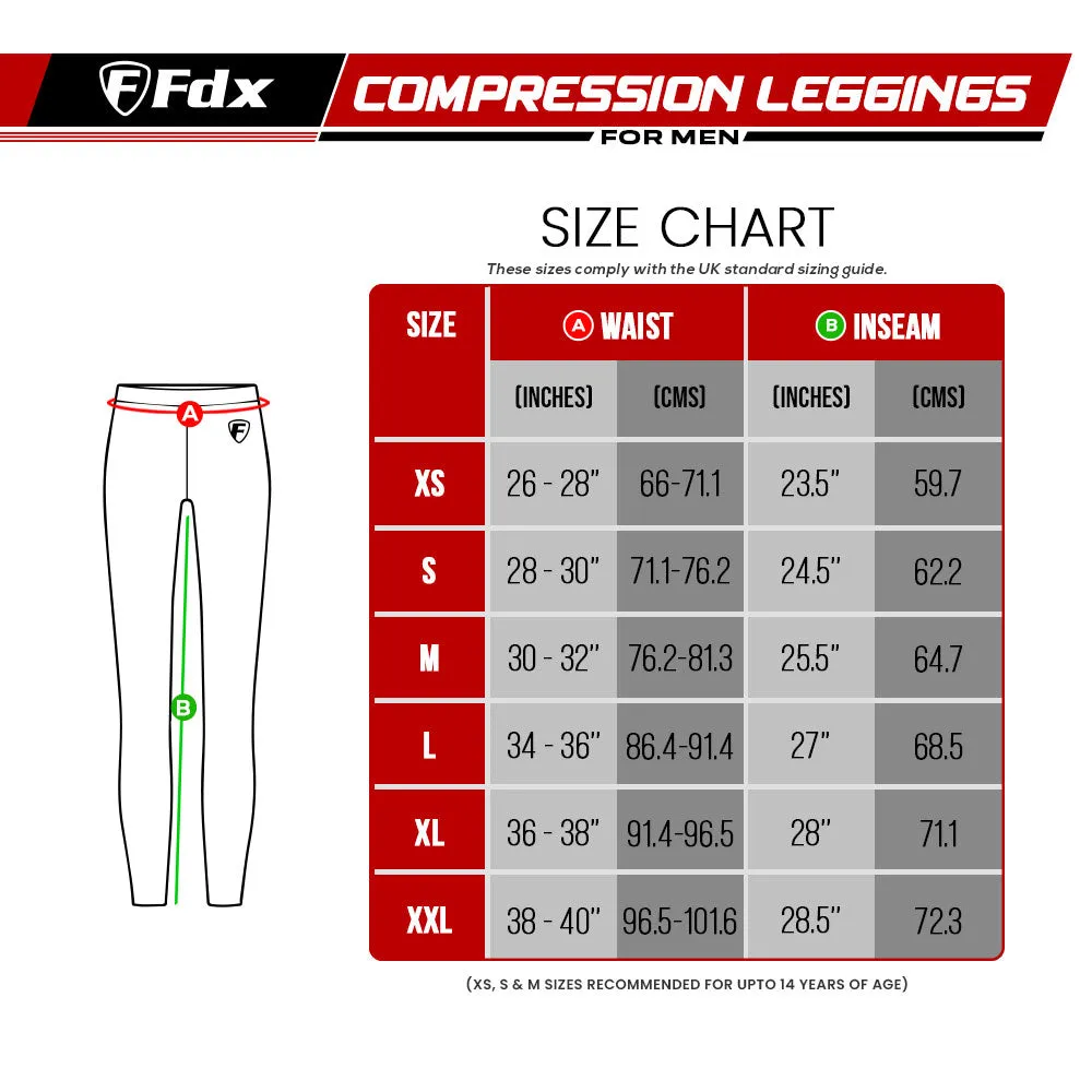 Fdx T5 Men's & Boy's Yellow Winter Compression Tights