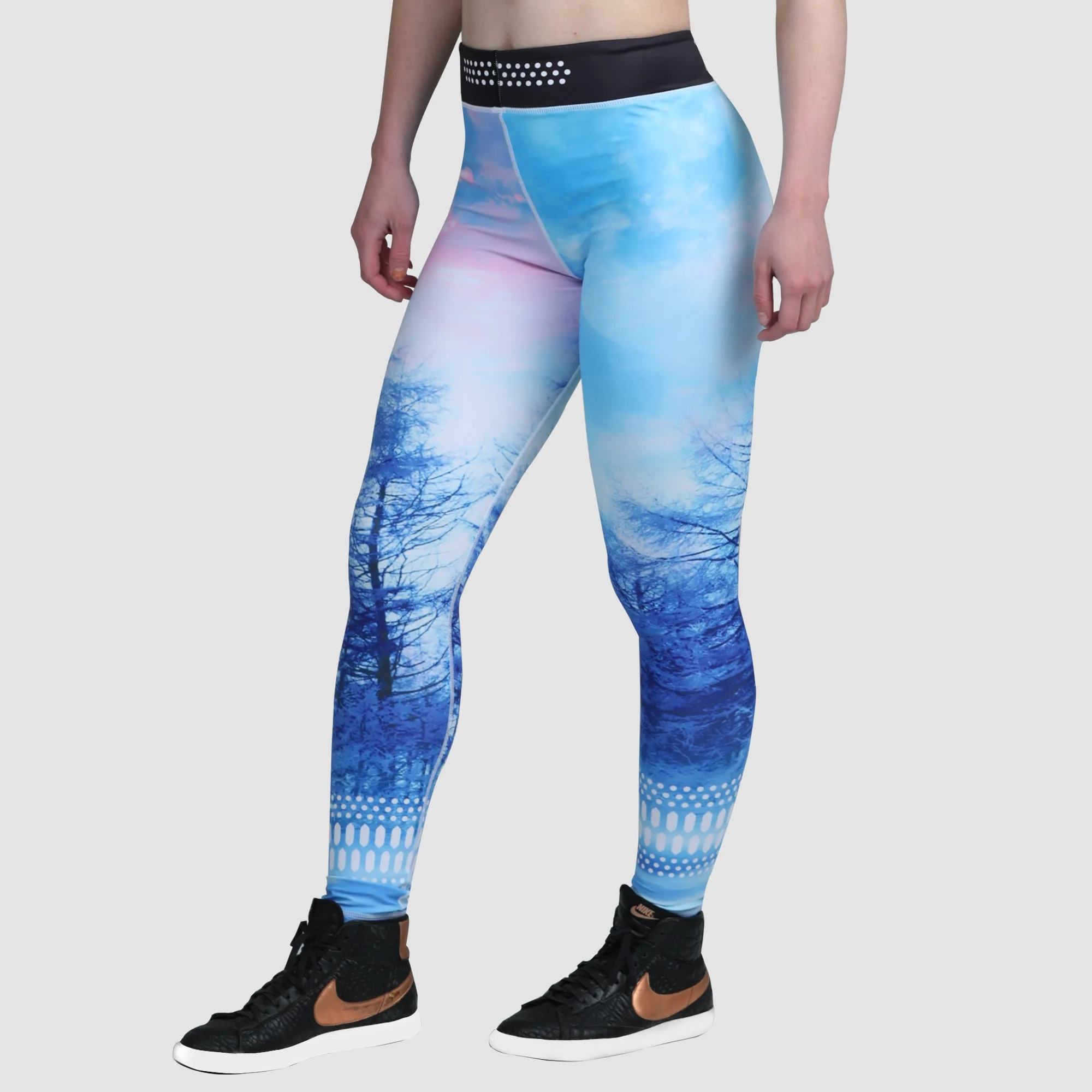 Fdx X3 Blue Women's & Girl's Workout Compression Tights