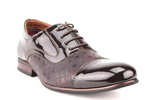 Ferro Aldo Men's 19507L Cap Toe Pattern Oxfords Dress Shoes