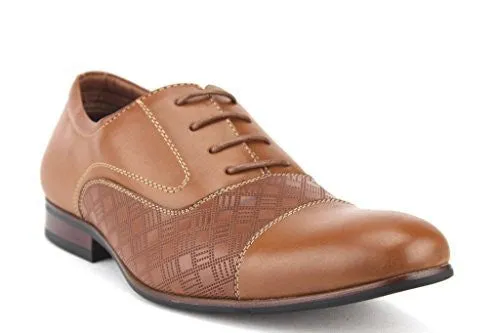 Ferro Aldo Men's 19507L Cap Toe Pattern Oxfords Dress Shoes