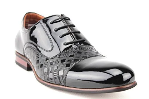 Ferro Aldo Men's 19507L Cap Toe Pattern Oxfords Dress Shoes