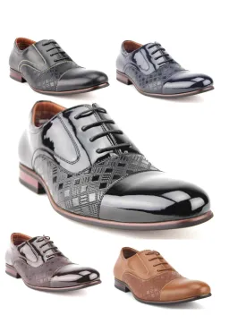 Ferro Aldo Men's 19507L Cap Toe Pattern Oxfords Dress Shoes