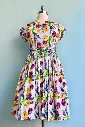 Final Sale Tulips and Hyacinth Connie Dress by Retrospec'd