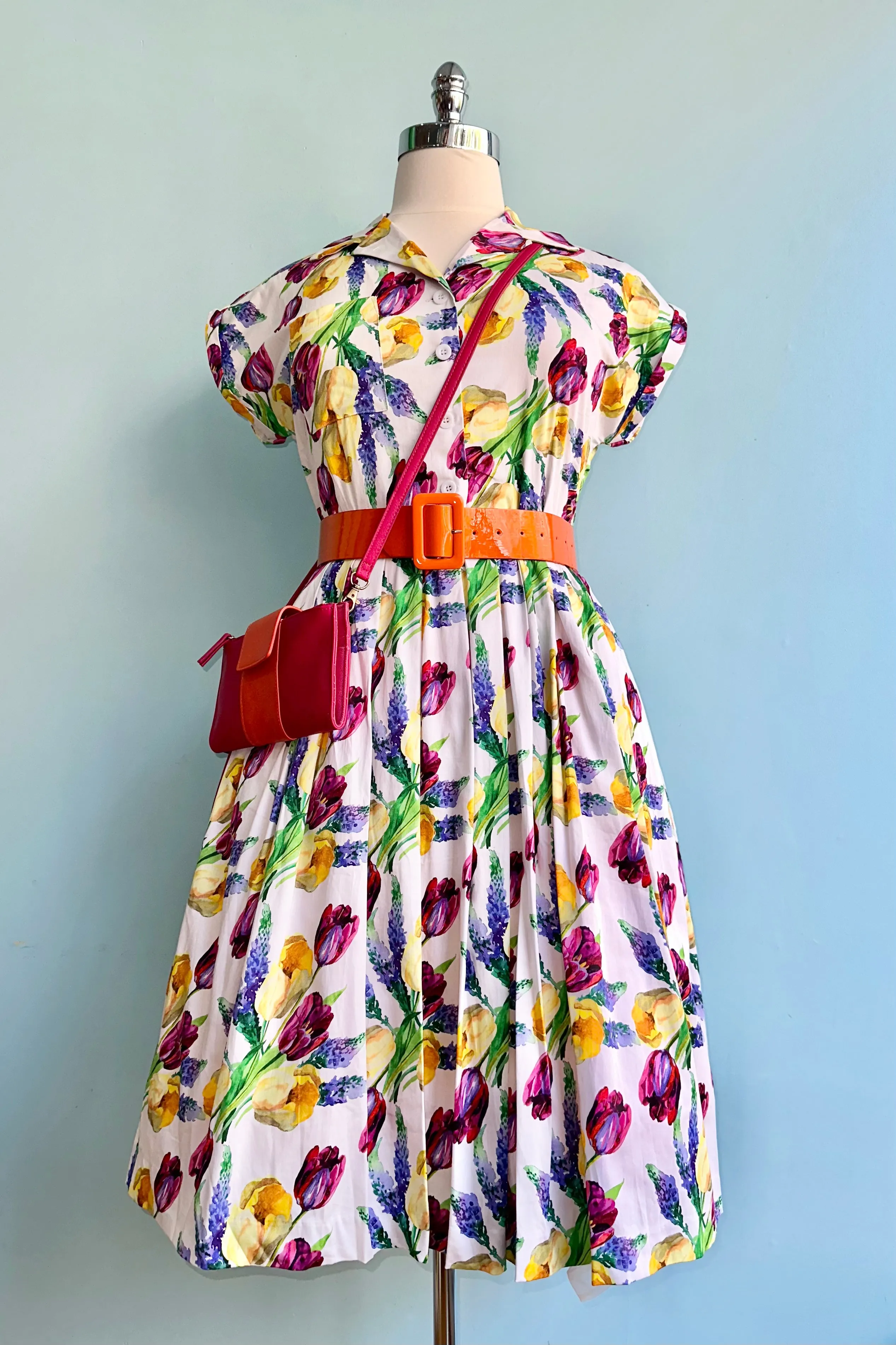 Final Sale Tulips and Hyacinth Connie Dress by Retrospec'd