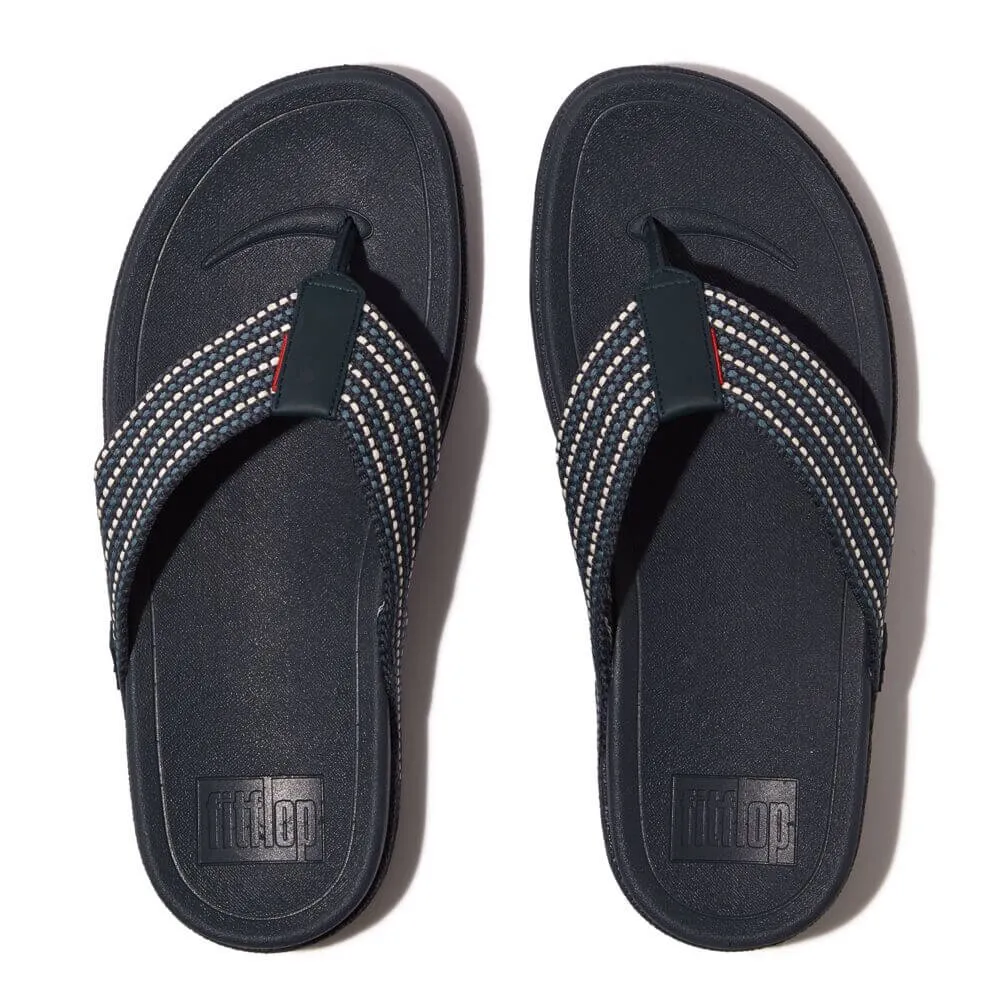 FitFlop Men's Surfer Weave Stripe Sandals - Midnight Navy Mix