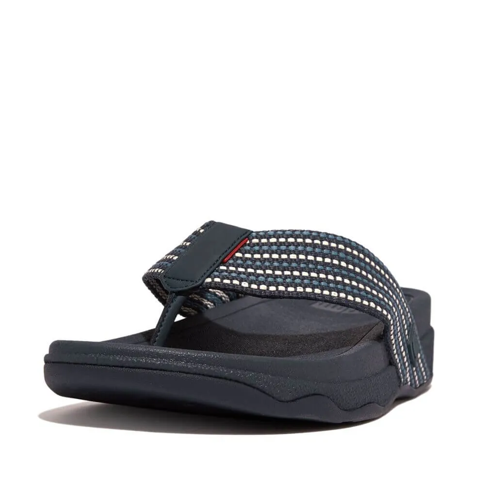 FitFlop Men's Surfer Weave Stripe Sandals - Midnight Navy Mix