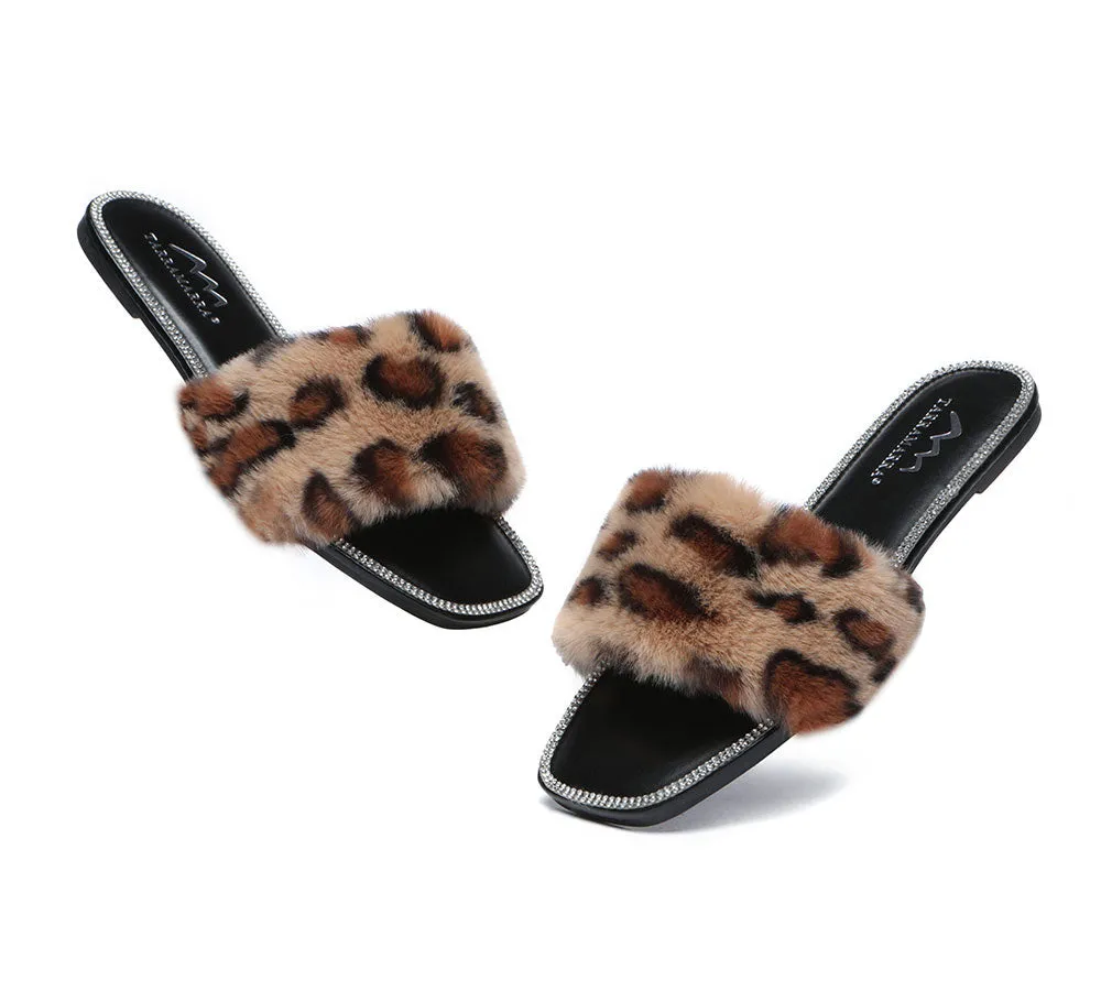 Fluffy Diamante Women Sandals