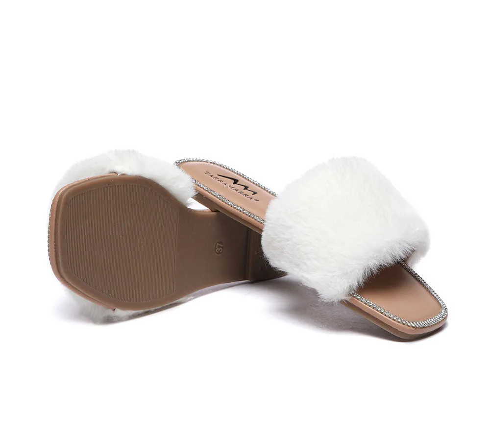 Fluffy Diamante Women Sandals