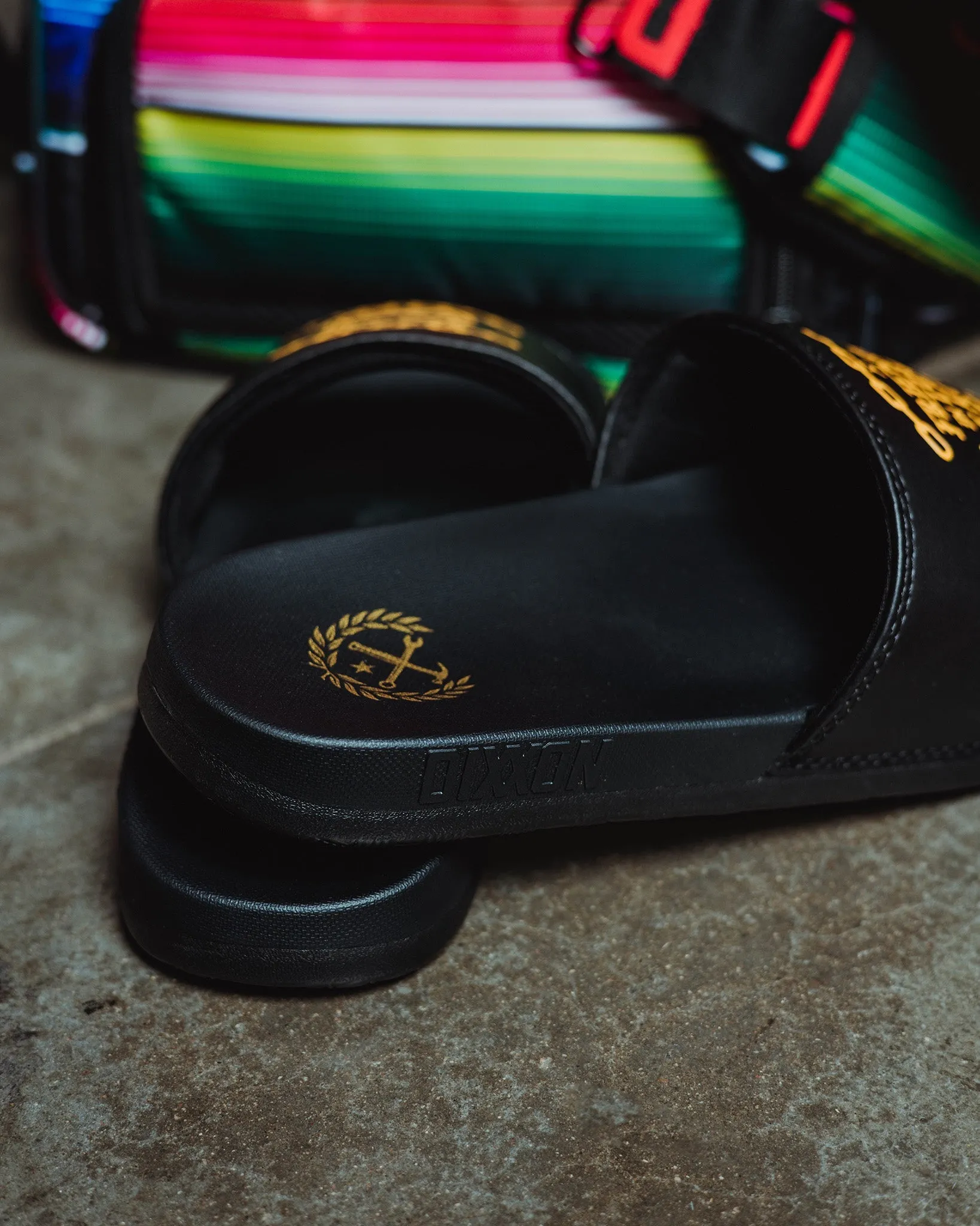 Friends in Low Places Slides - Gold & Black