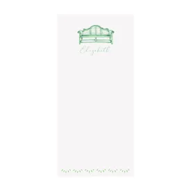 Garden Bench Notepad- Personalized