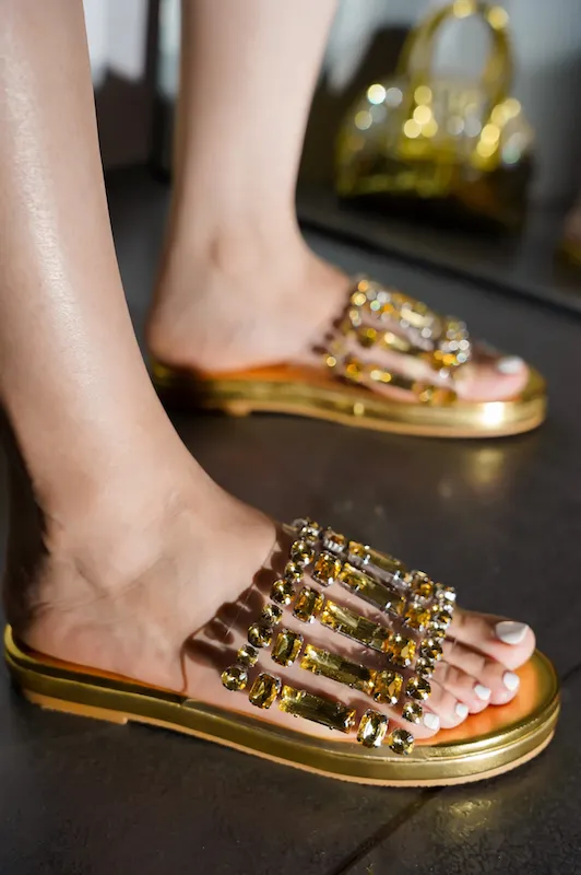 Gemstone Embellished Sandals