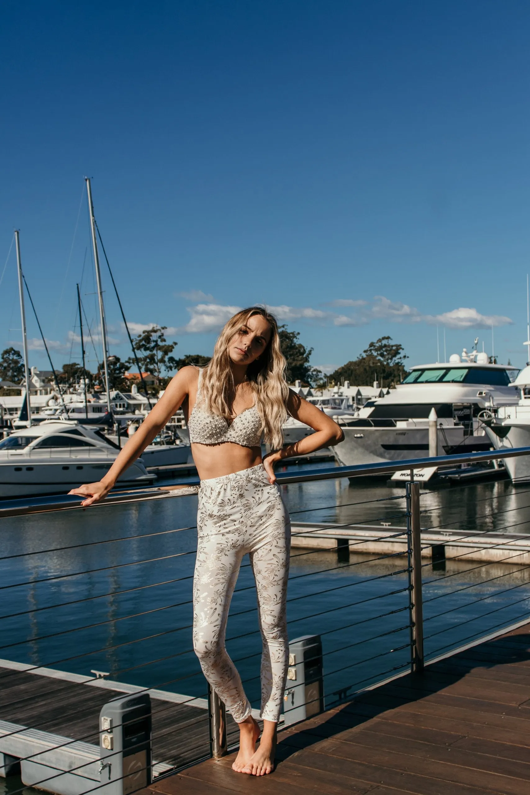 Gold Paisley Leggings