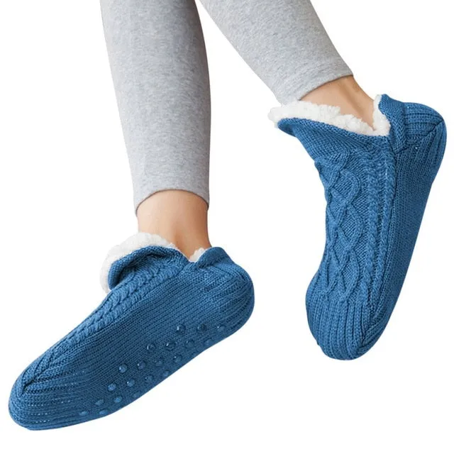 GRW Thermal Socks Ultra Warm Non-Slip Yarn Fur Indoor Slipper Socks