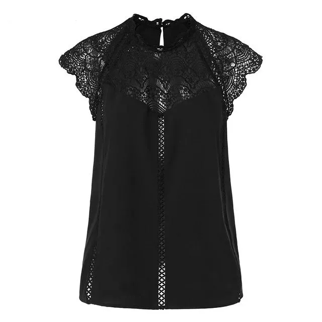 Hollow Out Lace Top