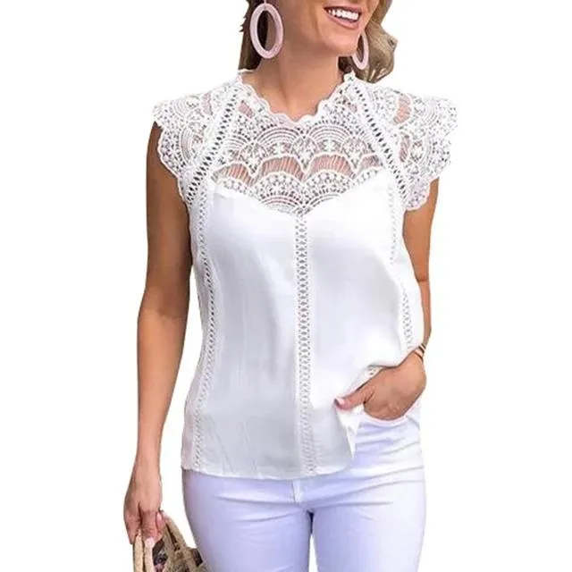 Hollow Out Lace Top