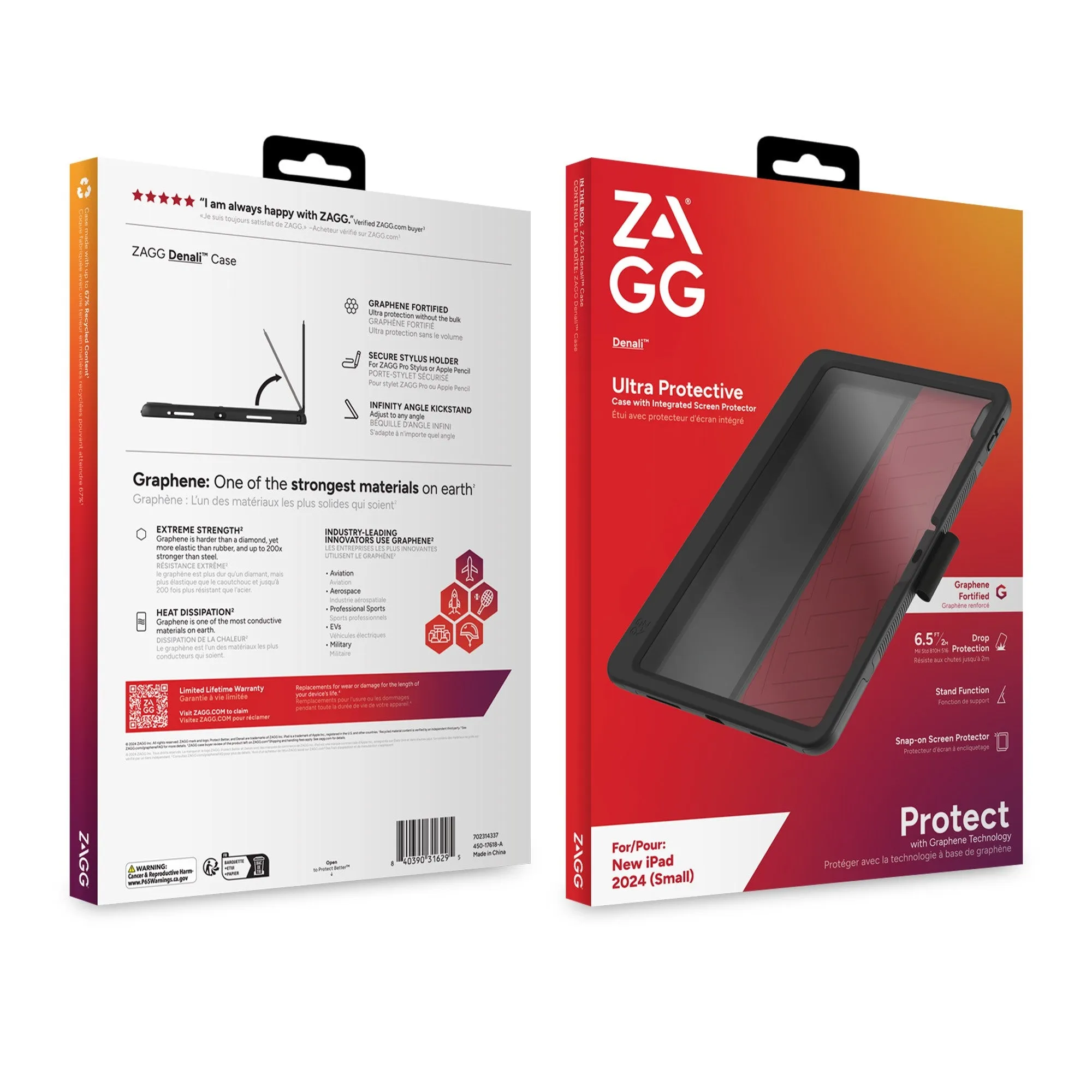 iPad Air 11 2024 ZAGG Graphene Denali Case - Black - 15-13172