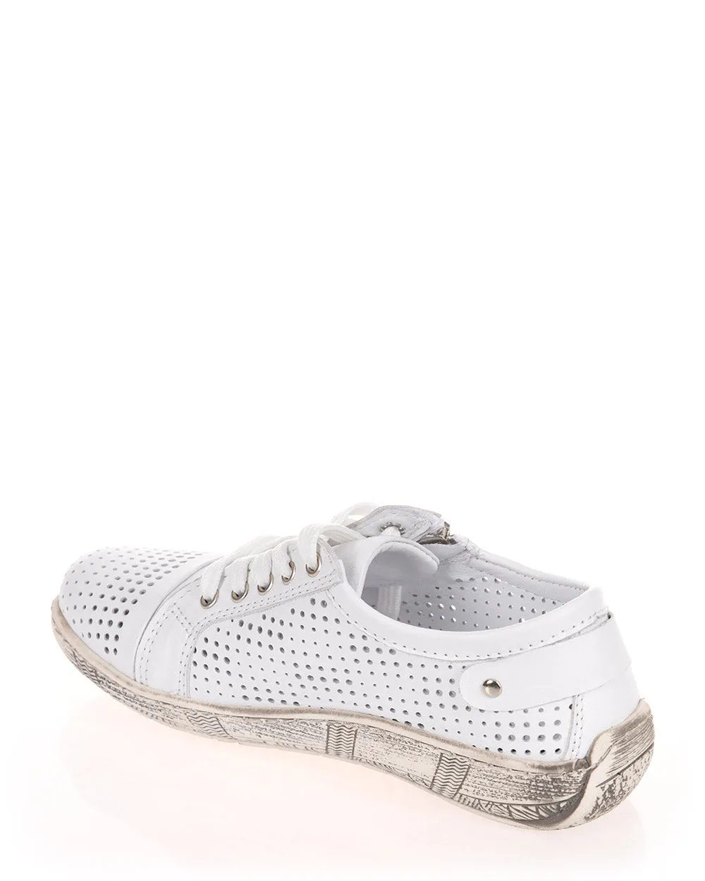 Mago Desa White Leather Sneaker