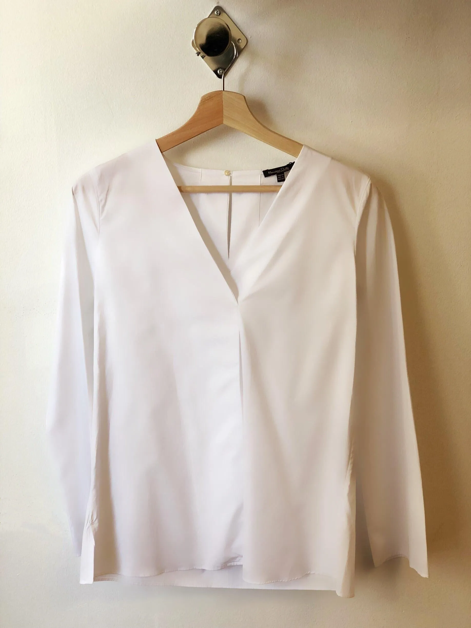 Massimo Dutti White Blouse 5117/155-FINAL SALE-NOT ELIGIBLE FOR EXCHANGE OR REFUND