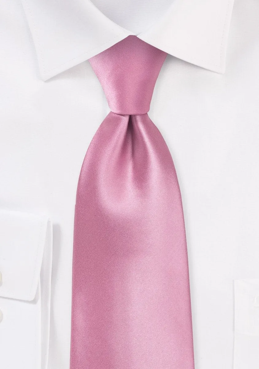 Mauve Pink Solid Necktie