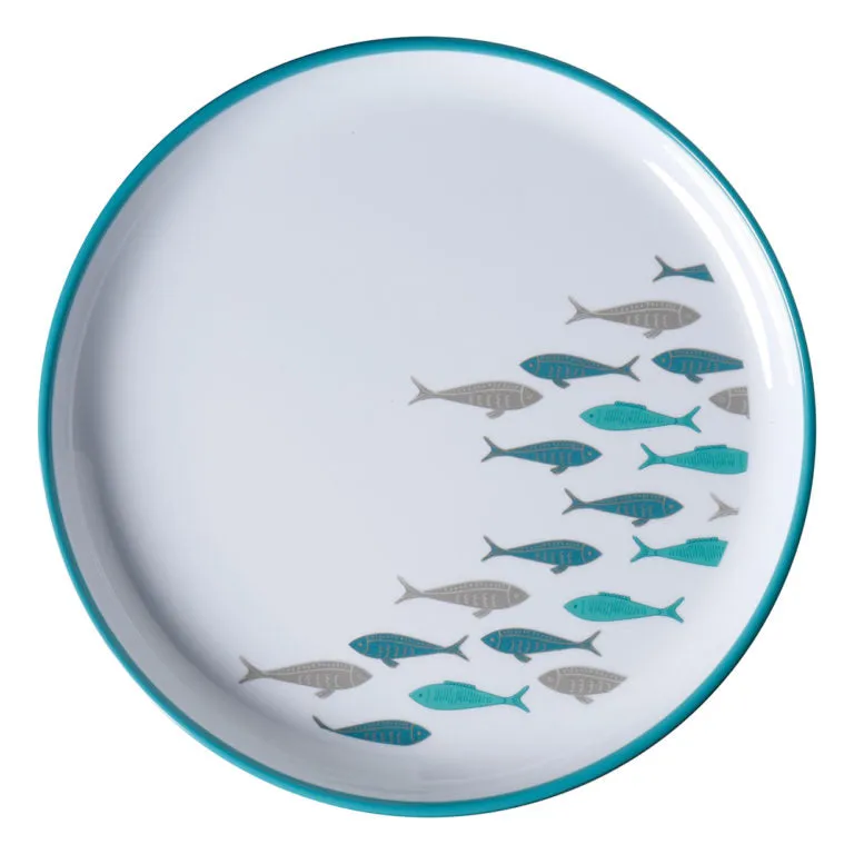 MELAMINE NON-SLIP DESSERT PLATE COASTAL, SET 6 U.