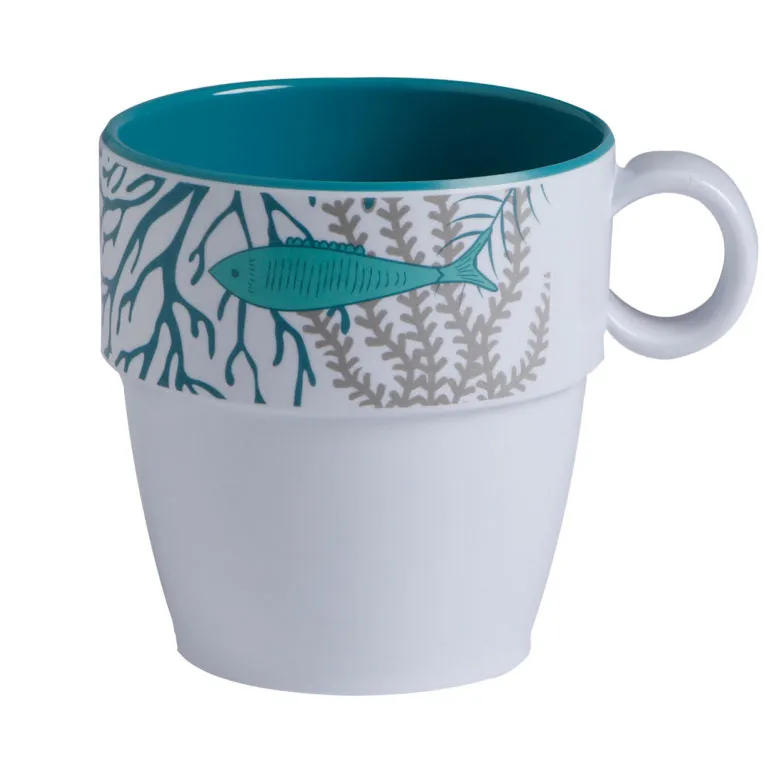 MELAMINE NON-SLIP MUG COASTAL, SET 6 U.