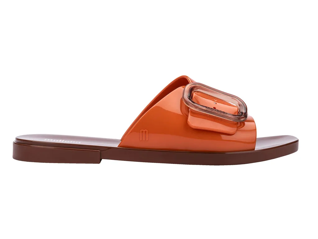 Melissa Lisie Ad Flat Brown Slide For Women