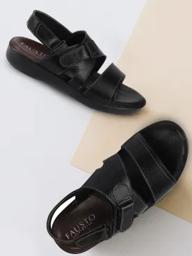 Men Black Dress Sandals