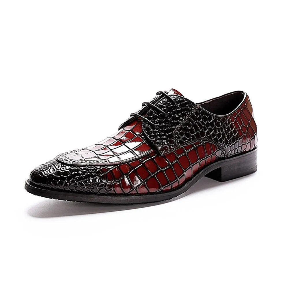 Men Lace Up 3CM Heel Formal Shoes