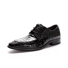 Men Lace Up 3CM Heel Formal Shoes