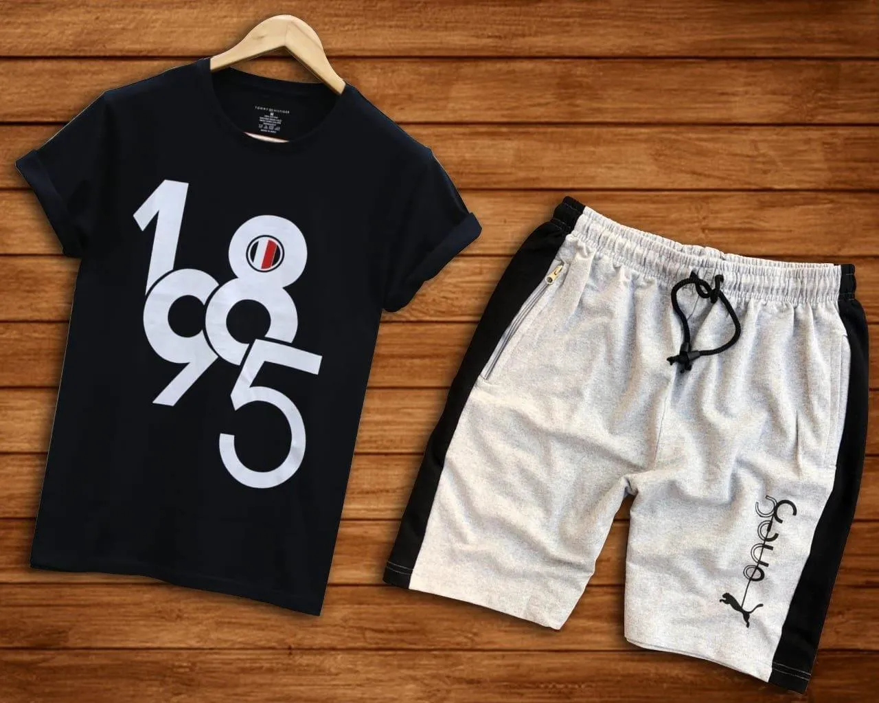 Men's Cotton Single Jersey T-Shirt and Short Combo