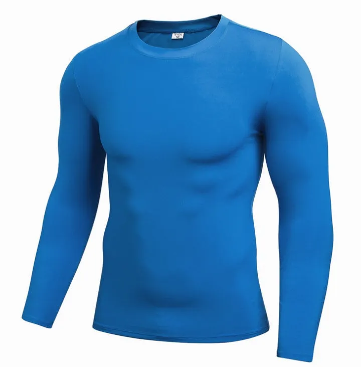 Men's Long Sleeve Compression-Rash Guard Workout Shirts