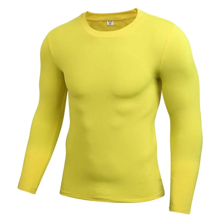 Men's Long Sleeve Compression-Rash Guard Workout Shirts