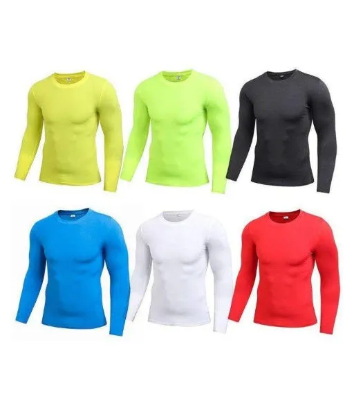 Men's Long Sleeve Compression-Rash Guard Workout Shirts