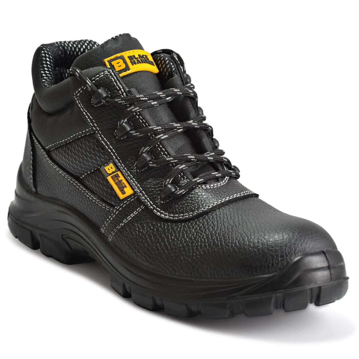 Mens Safety Waterproof Boots | Leather Steel Toe Cap | Working Ankle Lightweight S3 SRC 1007