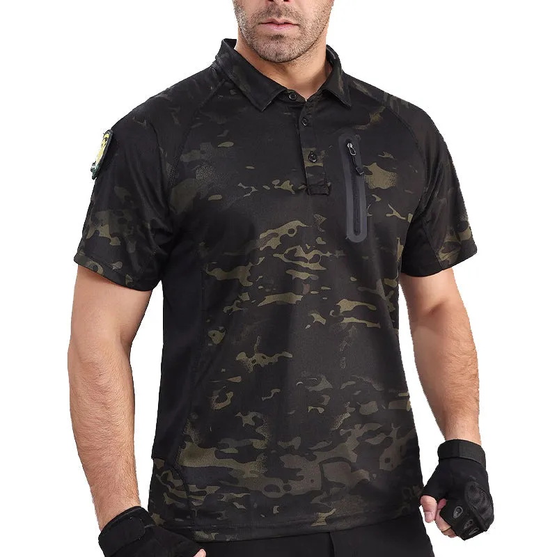 Men's Short Sleeve Quick Dry Battle Top Army Green