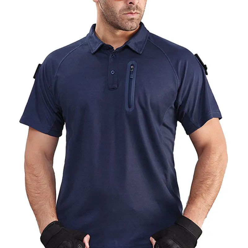 Men's Short Sleeve Quick Dry Battle Top Black