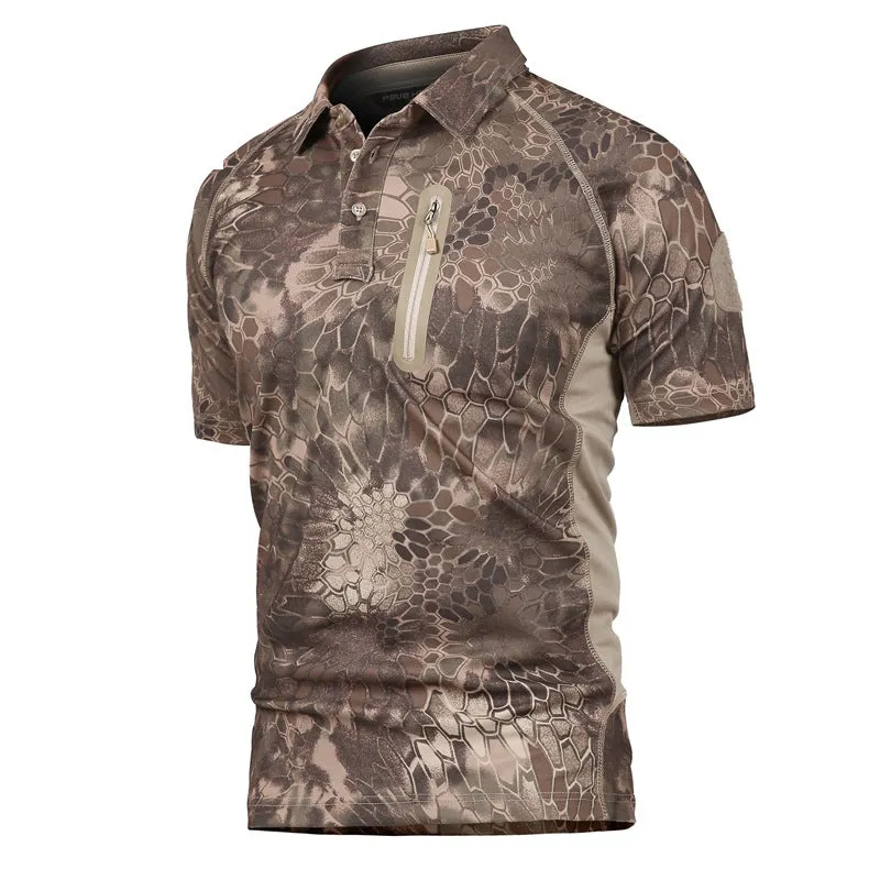 Men's Short Sleeve Quick Dry Battle Top kahki