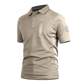 Men's Short Sleeve Quick Dry Battle Top kahki