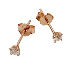 Mia Zirconia Rose Gold Stud Earrings