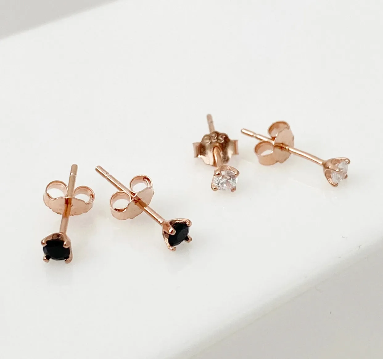 Mia Zirconia Rose Gold Stud Earrings