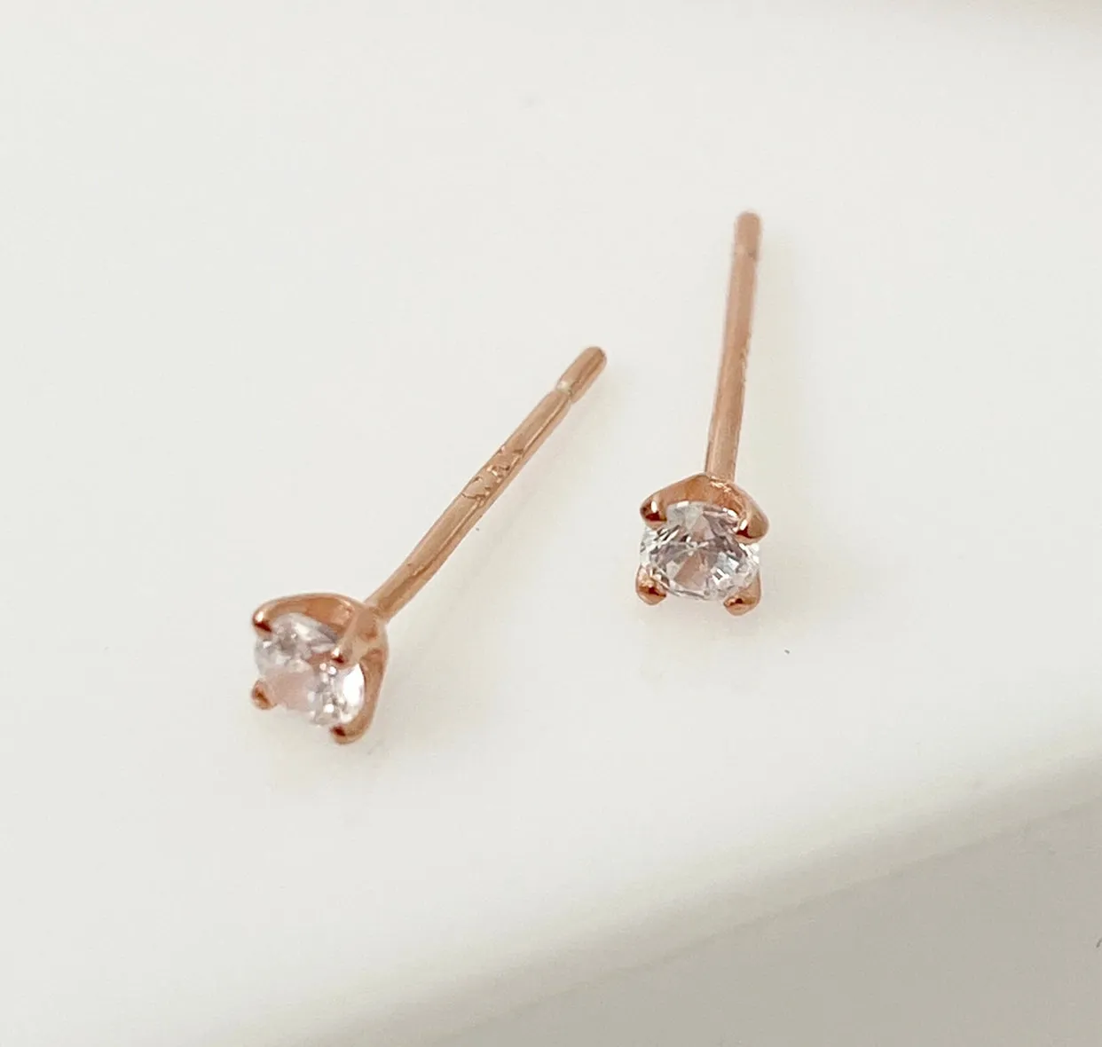 Mia Zirconia Rose Gold Stud Earrings