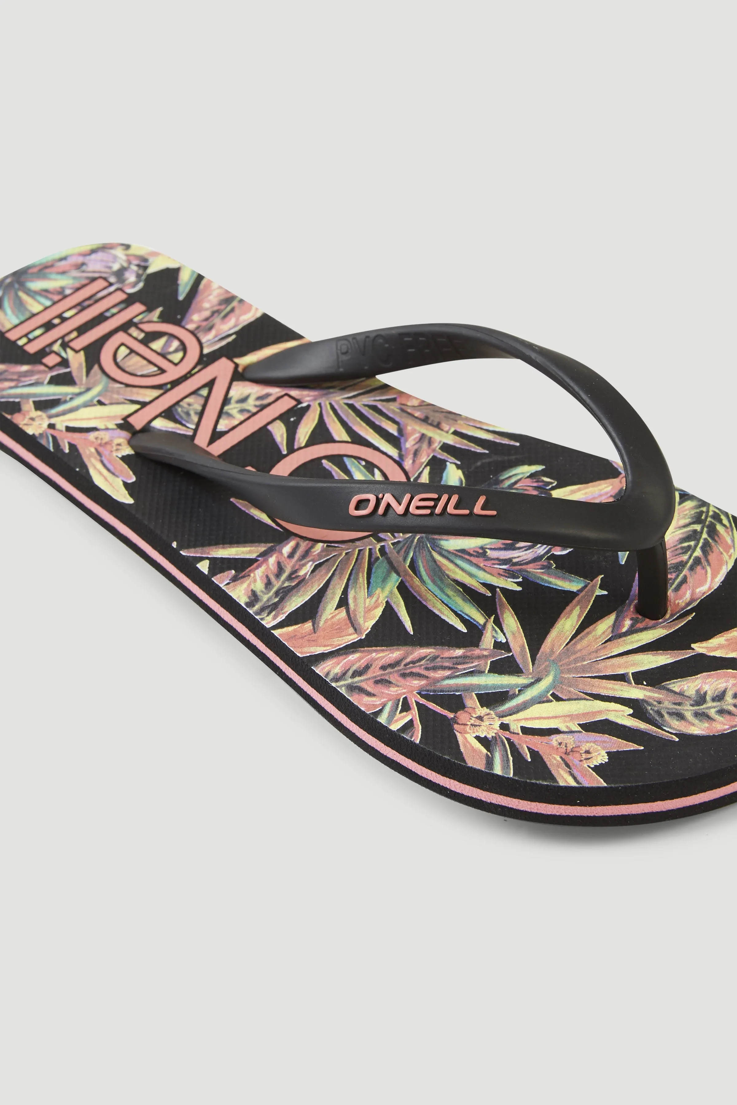 Moya Sandals | Black Tropical Flower