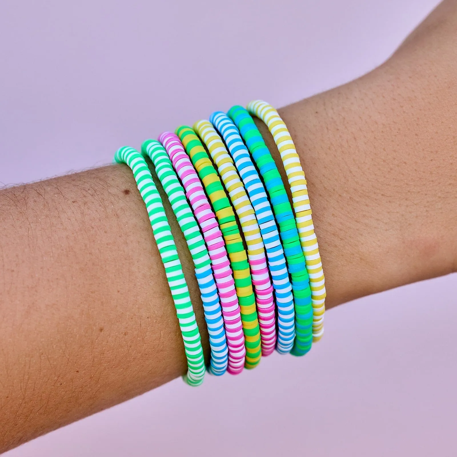 Neon Daze Stretch Bracelet Set of 8