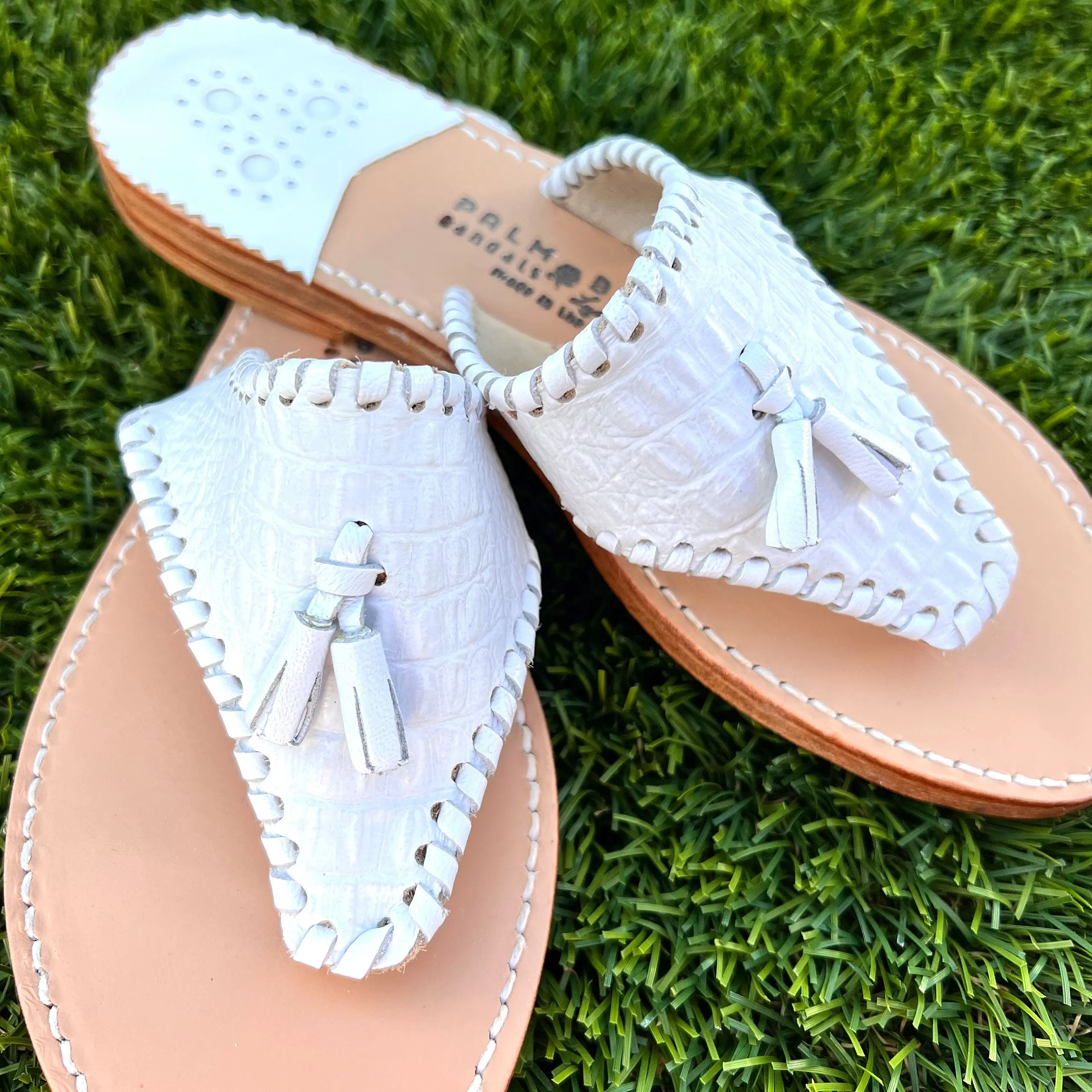 PB Tassel White Croc